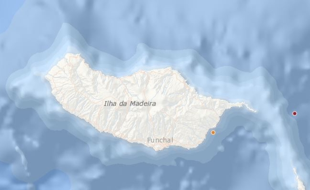 Sismo a leste de Machico.