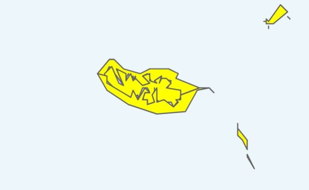 Aviso amarelo para precipitação forte na Madeira e Porto Santo